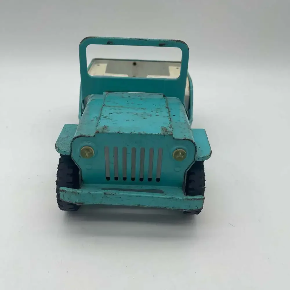 Vintage 1960s Tonka Pressed Steel‎ Jeep Turquoise Blue Runabout Toy Truck